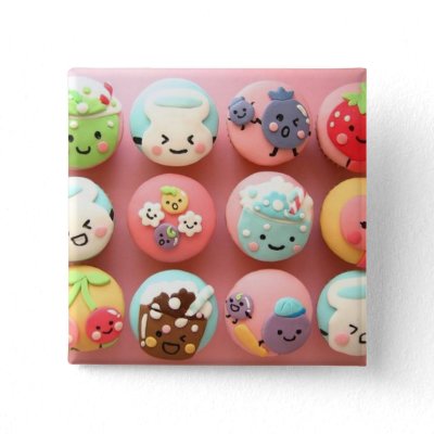Cute cupcakes buttons