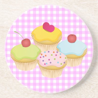 Cute Cupcakes Drink Coasters