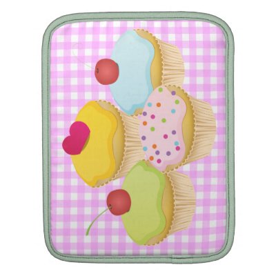 Cute Cupcakes Sleeves For iPads