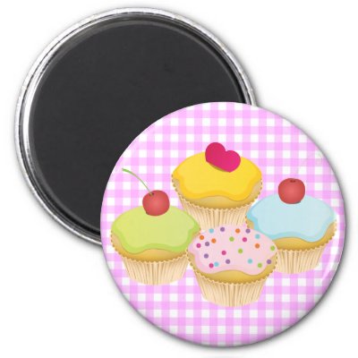 Cute Cupcakes Fridge Magnet