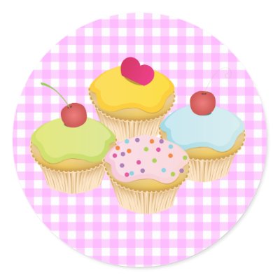 Cute Cupcakes Stickers