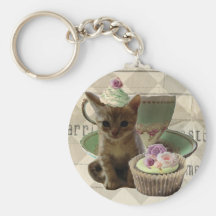 Cute Cupcat II kitten keychain