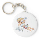 Cute Cupid Angel with Love Arrow by Al Rio Keychains