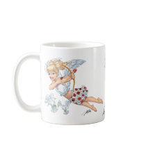 Cute Cupid Angel with Love Arrow by Al Rio mugs by AlRioArt Cute Cupid Angel with Love Arrow by Al Rio mugs