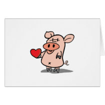 Cute "Cupig" Cupid Valentines Design cards