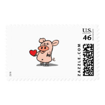 Cute "Cupig" Cupid Valentines Design postage by Eholidayz Cute "Cupig" Cupid Valentines Design postage