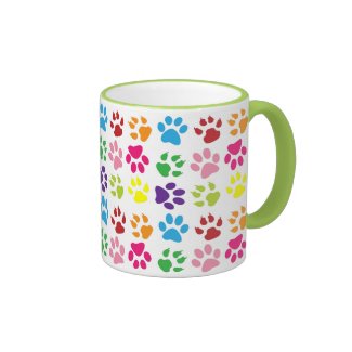 Cute Custom Paw Print Mug Coffee Mug