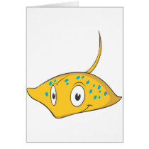 Cute Custom Stingray Cartoon Shirt Cards