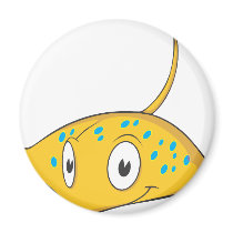 Cute Custom Stingray Cartoon Shirt Magnets