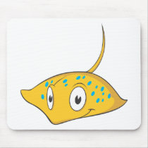 Cute Custom Stingray Cartoon Shirt Mousepad