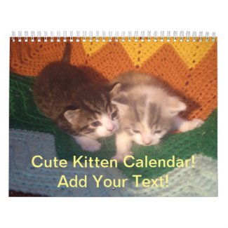 Cute Customizable Kitten Calendar