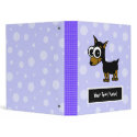 Cute Customizable Minpin Binder - Blue