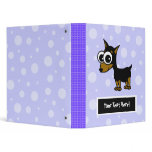 Cute Customizable Minpin Binder - Blue