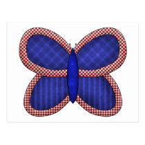 Cute Customizable Patriotic Butterfly Tees, Gifts postcards