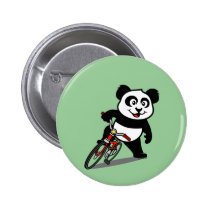 Cute Cycling Panda buttons