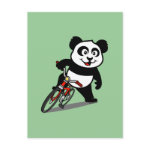 This cute cycling panda sits on bike in this adorable design. This makes a perfect gift for bicyclers or bicycling fanatics. Great for everyone who loves cute pandas and biking.