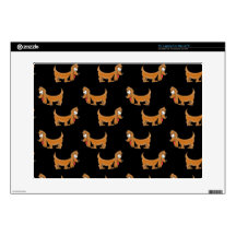Cute Dachshund Cartoon Puppies Laptop Decal