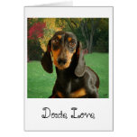 Cute Dachshund (Miniature Brown Short Haired) Greeting Card