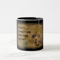 cute dachshund ringer mug by quacked cute dachshund ringer mug