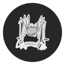 cute daddy long legs round sticker