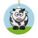 Cute Dairy Cow Ornament ornament