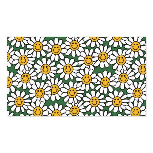 Cute Daisy Flower Pattern Business Cards (back side)