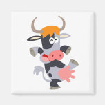 Cute Dancing Cartoon Cow  Magnet magnets
