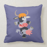 Cute Dancing Cartoon Cow  Pillow pillows