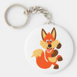 Cute Dancing Cartoon Fox Keychain