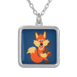Cute Dancing Cartoon Fox Necklace