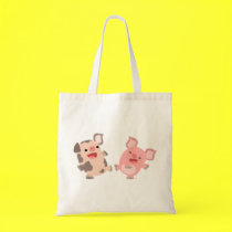 Cute Dancing Cartoon Pigs Bag