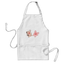Cute Dancing Cartoon Pigs Cooking Apron by Lioness_Graphics Cute Dancing Cartoon Pigs Cooking Apron