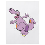 cute dancing dino dinosaur cartoon flyer