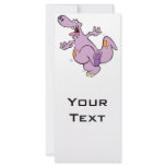 cute dancing dino dinosaur cartoon rack card design