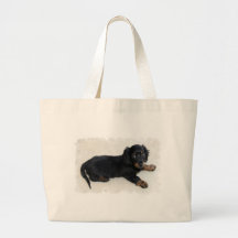 Cute Daschund Canvas Bag