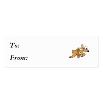 Cute Dashing Christmas Reindeer business cards