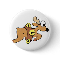 Cute Dashing Christmas Reindeer buttons