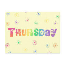 Cute Day Of The Week Thursday postcards