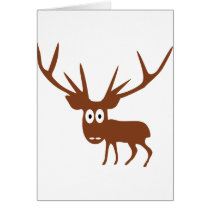 cute Deer comic style Greeting Cards