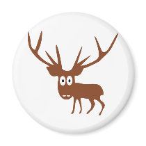 cute Deer comic style Magnet