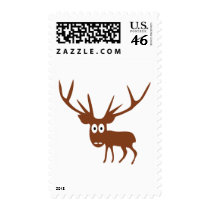 cute Deer comic style Postage Stamps