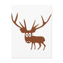 cute Deer comic style Post Cards