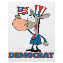 cute democratic donkey cartoon character personalized flyer