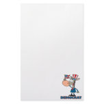 cute democratic donkey cartoon character stationery paper