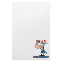 cute democratic donkey cartoon character stationery design