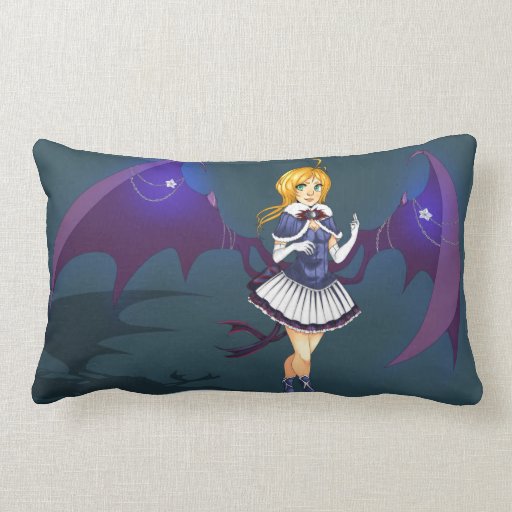 Cute Demonic Anime School Girl Pillow Zazzle