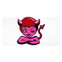 Cute Devil Girl Art photo cards