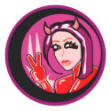 Cute Devil Girl stickers by toxiferousdark Cute Devil Girl stickers