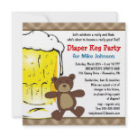 Cute Diaper Keg Invitations - New Daddy Beer Party