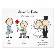 Cute Dick and Jane Save the Date Cards